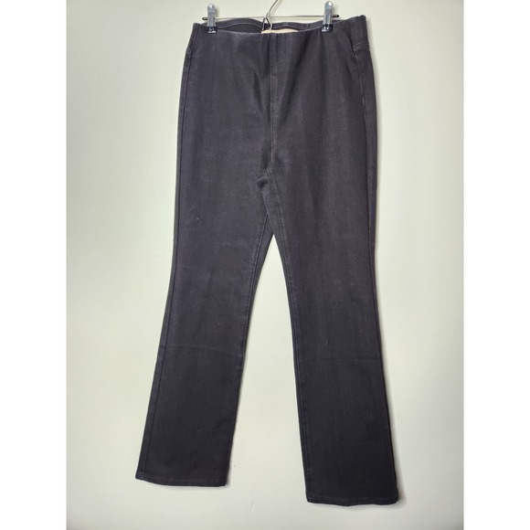 Soft Surroundings The Ultimate Denim Bootcut Pull On Jeans Size Small Black - Picture 2 of 9